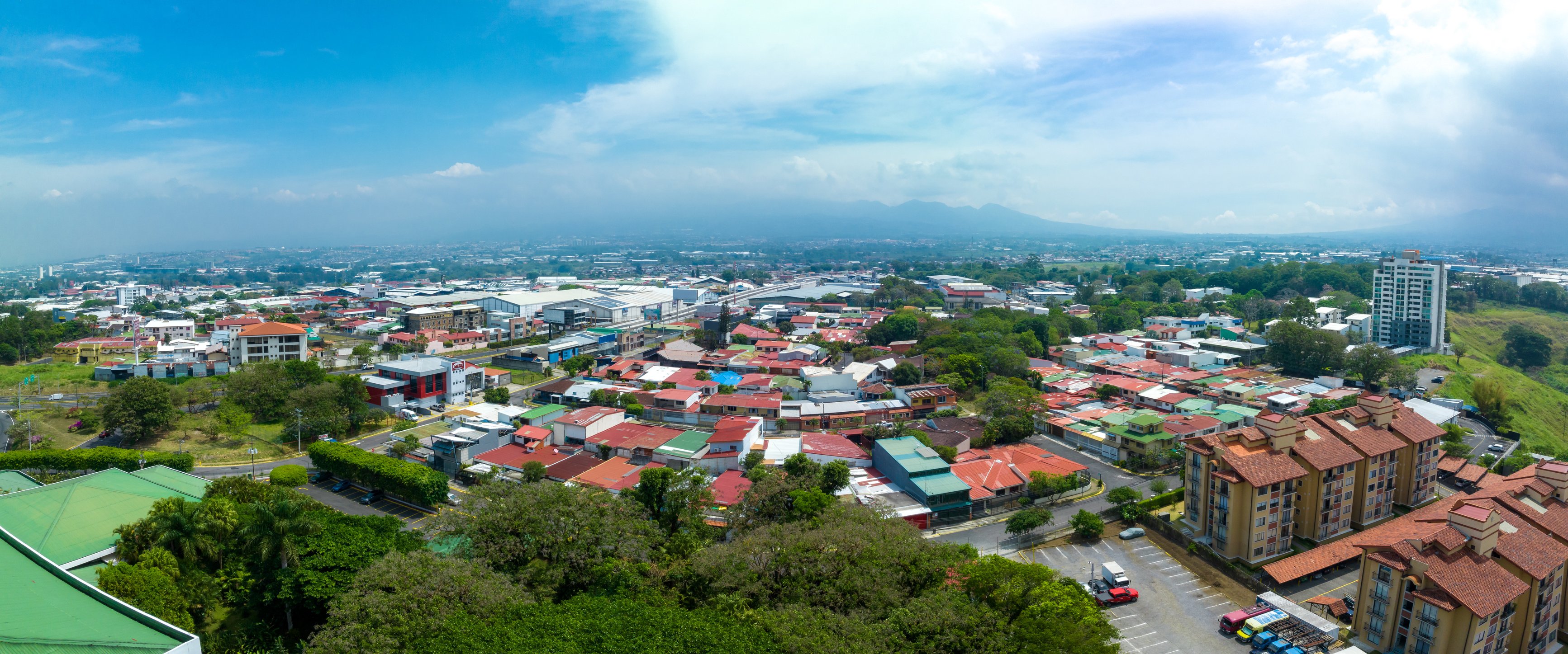 Beautiful aerial view of Costa Ricas San Jose city